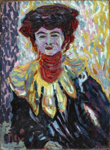 Doris with Ruff Collar, 1906. Creator: Ernst Kirchner