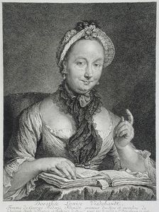 Dorothée Louise Viedebandt Schmidt, the Artist's Wife, 1761. Creator: Georg Friedrich Schmidt