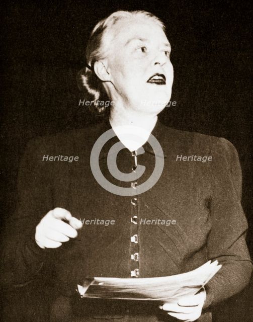 Dorothy Thompson, American journalist, c1930s(?). Creator: Unknown.