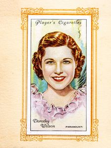 Dorothy Wilson Collectables Picture of movie stars that came with the Players cigarette packet, 1934 Creator: Unknown