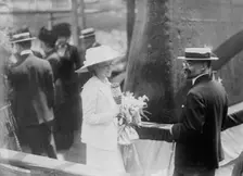 Dorothy Knight at "Wyoming" launch, 1911. Creator: Bain News Service