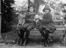 Dorothy Nagel, Daughter of Charles Nagel, left, with Beatrice Pitney, 1913. Creator: Harris & Ewing