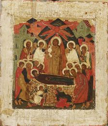 Dormition of the Mother of God, Russian icon, 1600-1650. Creator: Unknown