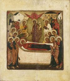 Dormition of the Mother of God, Russian icon, 1600-1650. Creator: Unknown