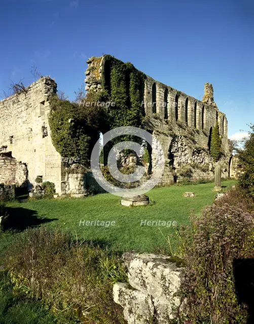 Dormitory from south east, Jervaulx Abbey, a Cistercian foundation, North Yorkshire, 1987. Artist: Unknown