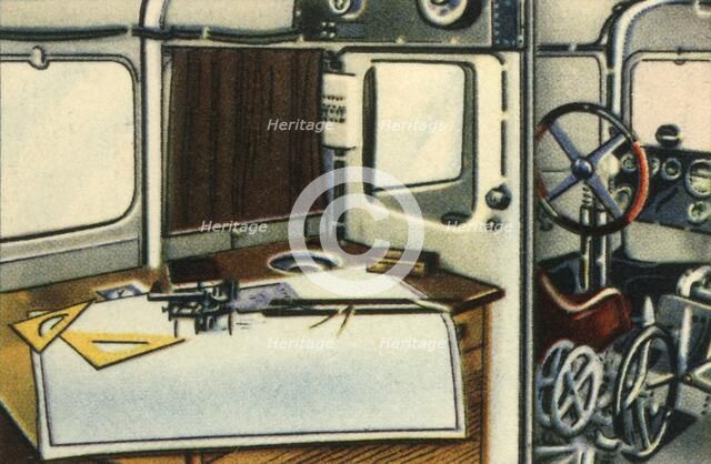 Dornier Do X flying boat navigation room, 1920s, (1932).  Creator: Unknown.