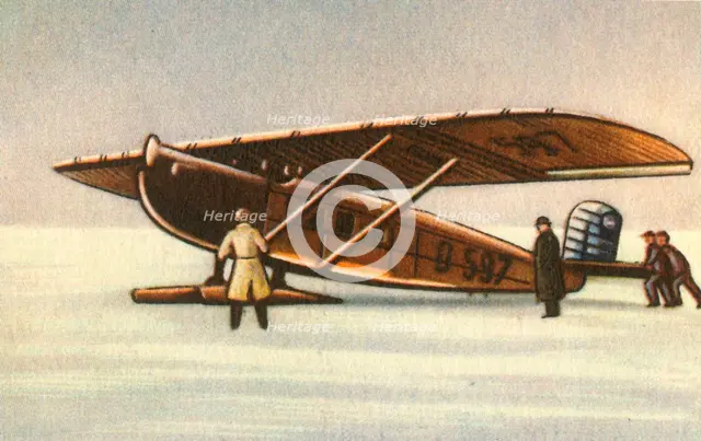 Dornier Merkur plane with snow skids, 1920s, (1932). Creator: Unknown.
