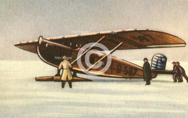 Dornier Merkur plane with snow skids, 1920s, (1932). Creator: Unknown.
