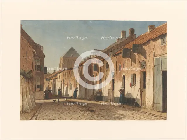 Dorpsstraat, 1832-1880. Creator: Jan Weissenbruch.