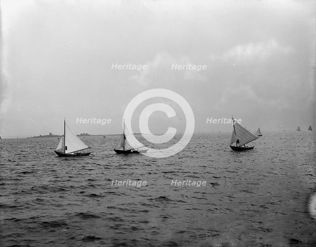 Dory race, I.H. Reg., between 1890 and 1900. Creator: Unknown.