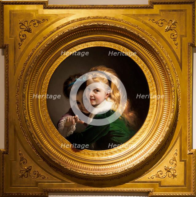 Dos niñas riendo (Two Laughing Girls), 1880. Creator: Borrell del Caso, Pere (1835-1910).