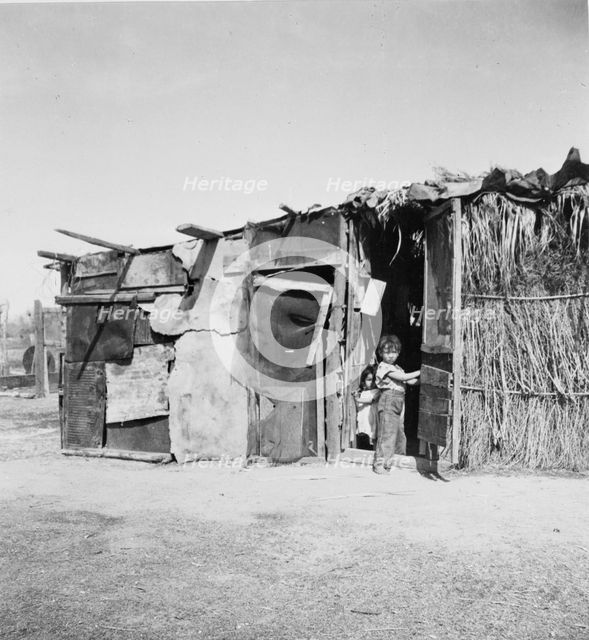 Date picker's home, Coachella Valley, California, 1935. Creator: Dorothea Lange.