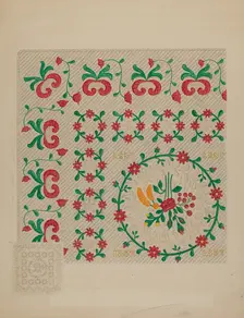 Dated Quilt, c. 1938. Creator: Therkel Anderson