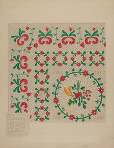 Dated Quilt, c. 1938. Creator: Therkel Anderson
