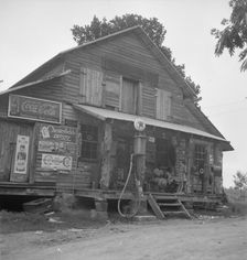 Daughter of white tobacco sharecropper at country..., Person County, North Carolina, 1939. Creator: Dorothea Lange