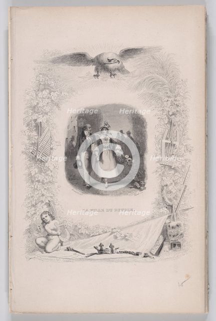 Daughter of the People from The Songs of Béranger, 1829. Creator: Jean Ignace Isidore Gerard.