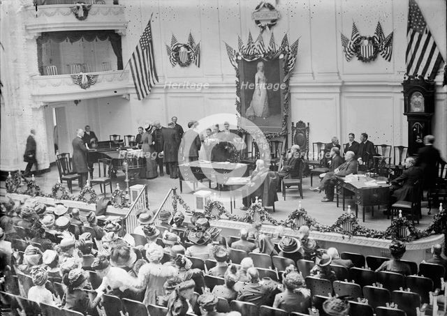 Daughters of American Revolution - Opening of Mothers' Congress In Memorial Continental Hall, 1910. Creator: Harris & Ewing.