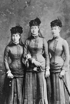 Daughters of King Edward VII; Princess Maud, Louise and Victoria of Wales, 1886. Creator: Unknown