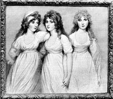 Daughters of the first Lord North Wick, painted by Andrew Plimer, 1890. Creator: Unknown