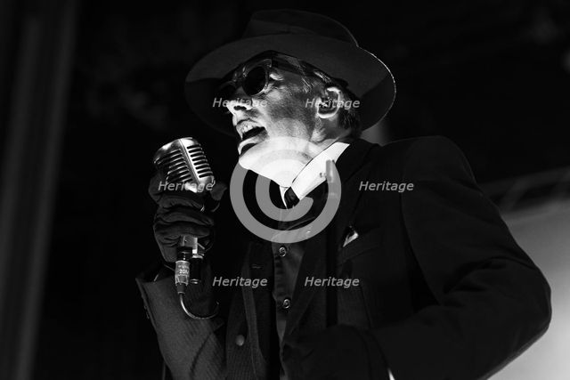 Dave Vanian, The Damned live at Alexandra Palace, London, Apr 2023. Creator: Annapaola Marchesani.