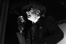 Dave Vanian, The Damned live at Alexandra Palace, London, Apr 2023. Creator: Annapaola Marchesani