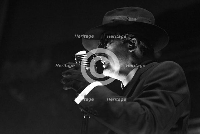 Dave Vanian, The Damned live at Alexandra Palace, London, Apr 2023. Creator: Annapaola Marchesani.