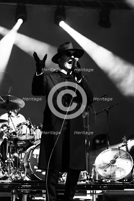 Dave Vanian, The Damned live at Alexandra Palace, London, Apr 2023. Creator: Annapaola Marchesani.