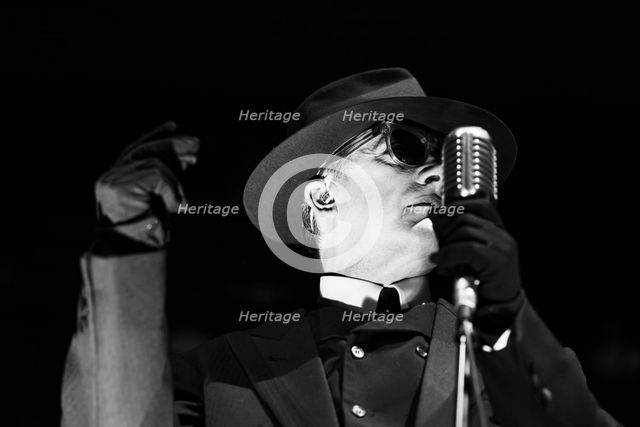 Dave Vanian, The Damned live at Alexandra Palace, London, Apr 2023. Creator: Annapaola Marchesani.