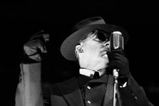 Dave Vanian, The Damned live at Alexandra Palace, London, Apr 2023. Creator: Annapaola Marchesani