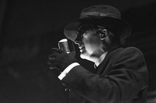 Dave Vanian, The Damned live at Alexandra Palace, London, Apr 2023. Creator: Annapaola Marchesani