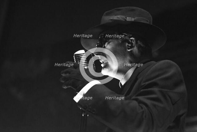 Dave Vanian, The Damned live at Alexandra Palace, London, Apr 2023. Creator: Annapaola Marchesani.