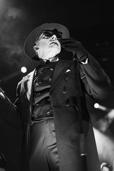 Dave Vanian, The Damned live at Alexandra Palace, London, Apr 2023. Creator: Annapaola Marchesani