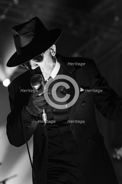Dave Vanian, The Damned live at Alexandra Palace, London, Apr 2023. Creator: Annapaola Marchesani.