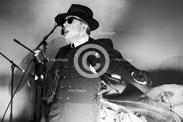 Dave Vanian, The Damned live at Alexandra Palace, London, Apr 2023. Creator: Annapaola Marchesani.