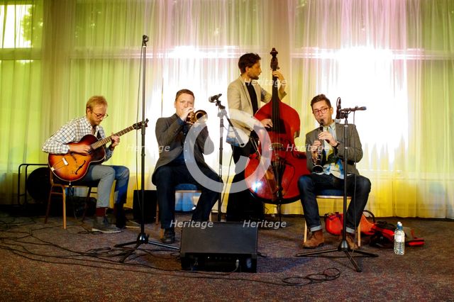 Dave Archer, Pete Horsfall, Ferg Ireland and Giacomo Smith, 26th July 2016. Artist: Brian O'Connor.