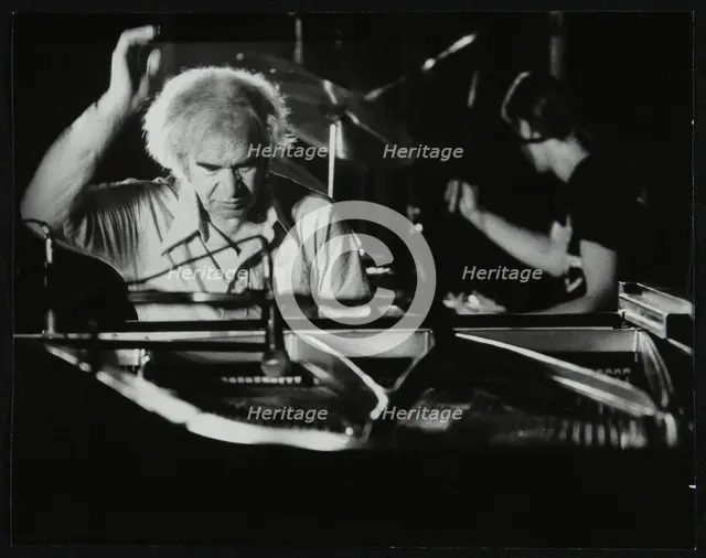 Dave Brubeck in concert at Kelsey Kerridge Sports Hall, Cambridge, 25 May 1978. Dan Brubeck is on dr Creator: Denis Williams.