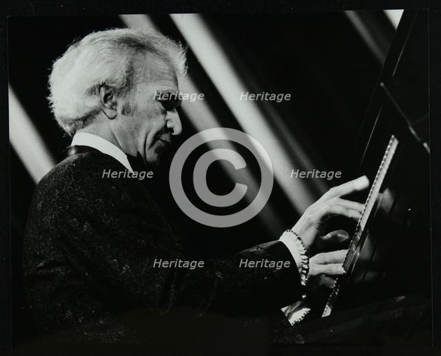 Dave Brubeck performing with his quartet at the Forum Theatre, Hatfield, Hertfordshire, 1983. Artist: Denis Williams