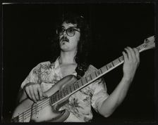 Dave Carpenter, bass guitarist with Buddy Rich's band, at the Royal Festival Hall, London, 1985. Creator: Denis Williams