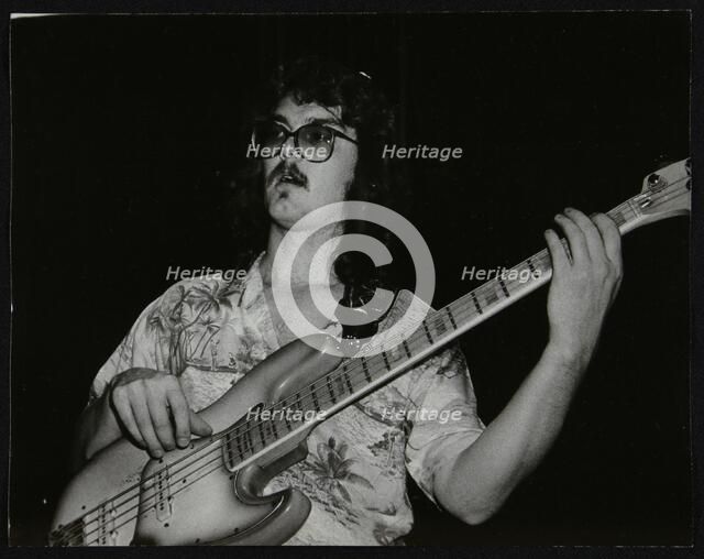 Dave Carpenter, bass guitarist with Buddy Rich's band, at the Royal Festival Hall, London, 1985. Artist: Denis Williams
