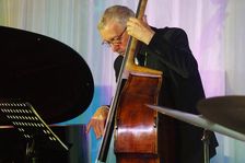 Dave Green, Anais Reno Quartet, Watermill Jazz Club, Dorking, Surrey, July 2024. Creator: Brian O'Connor