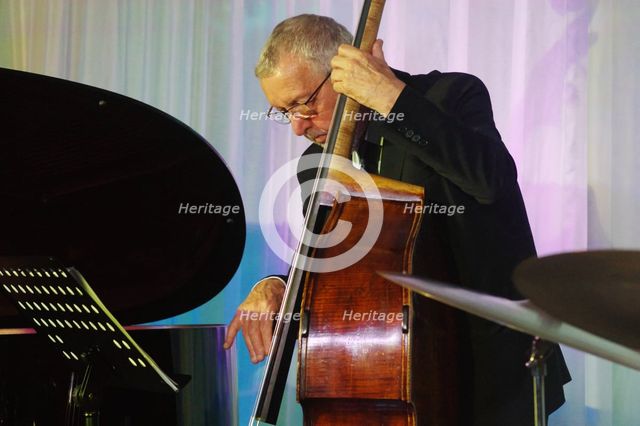 Dave Green, Anais Reno Quartet, Watermill Jazz Club, Dorking, Surrey, July 2024. Creator: Brian O'Connor.