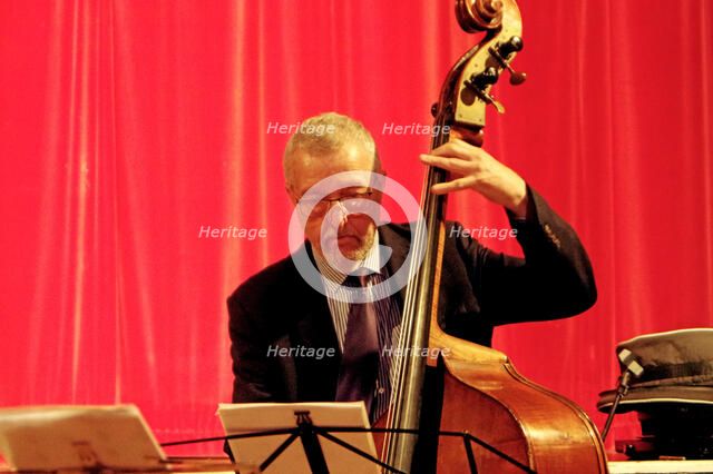 Dave Green, Art Themen Project, Battle Jazz Festival, Battle, East Sussex, July 2023. Creator: Brian O'Connor.