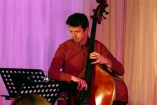 Dave Manington, Eddie Parker’s Airborn, Watermill Jazz Club, Dorking, Surrey, March 2025. Creator: Brian O'Connor