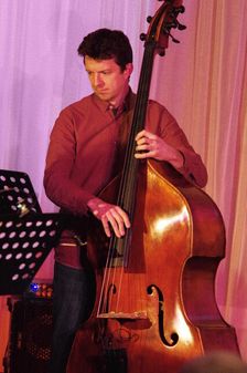 Dave Manington, Eddie Parker’s Airborn, Watermill Jazz Club, Dorking, Surrey, March 2025. Creator: Brian O'Connor