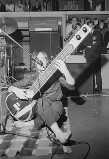 Dave Mason, guitarist with Traffic, in concert at Landskrona, Sweden, 1967. Creator: Unknown