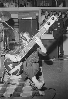 Dave Mason, guitarist with Traffic, in concert at Landskrona, Sweden, 1967