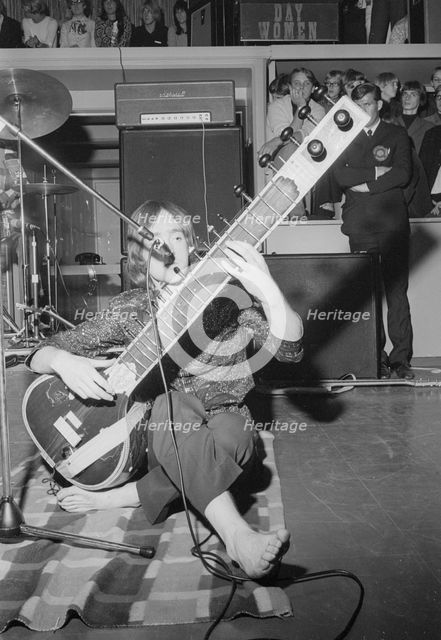 Dave Mason, guitarist with Traffic, in concert at Landskrona, Sweden, 1967. Artist: Unknown