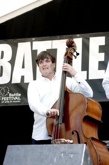Dave Newton, Alan Barnes Trio, Battle Jazz Weekend, Battle, East Sussex, 24 July 2022. Creator: Brian O'Connor