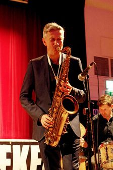 Dave O’Higgins, Darius Brubeck Quartet, Battle Jazz Festival, Battle, East Sussex, July 2023. Creator: Brian O'Connor