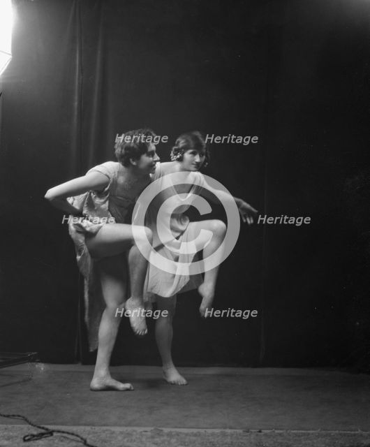 Davenport, Margery, Miss, and unidentified dancer, not before 1917. Creator: Arnold Genthe.
